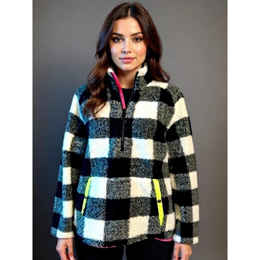Vineyard Vines Buffalo Check Sherpa Pullover